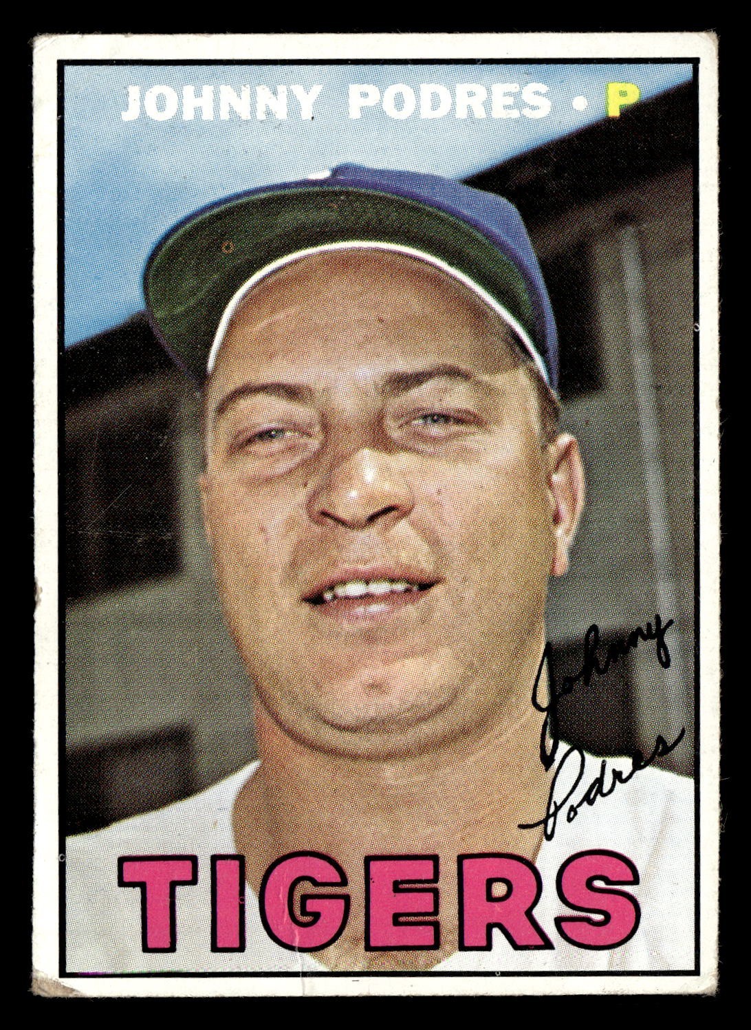 1967 Topps JOHNNY PODRES #284 VG Detroit Tigers