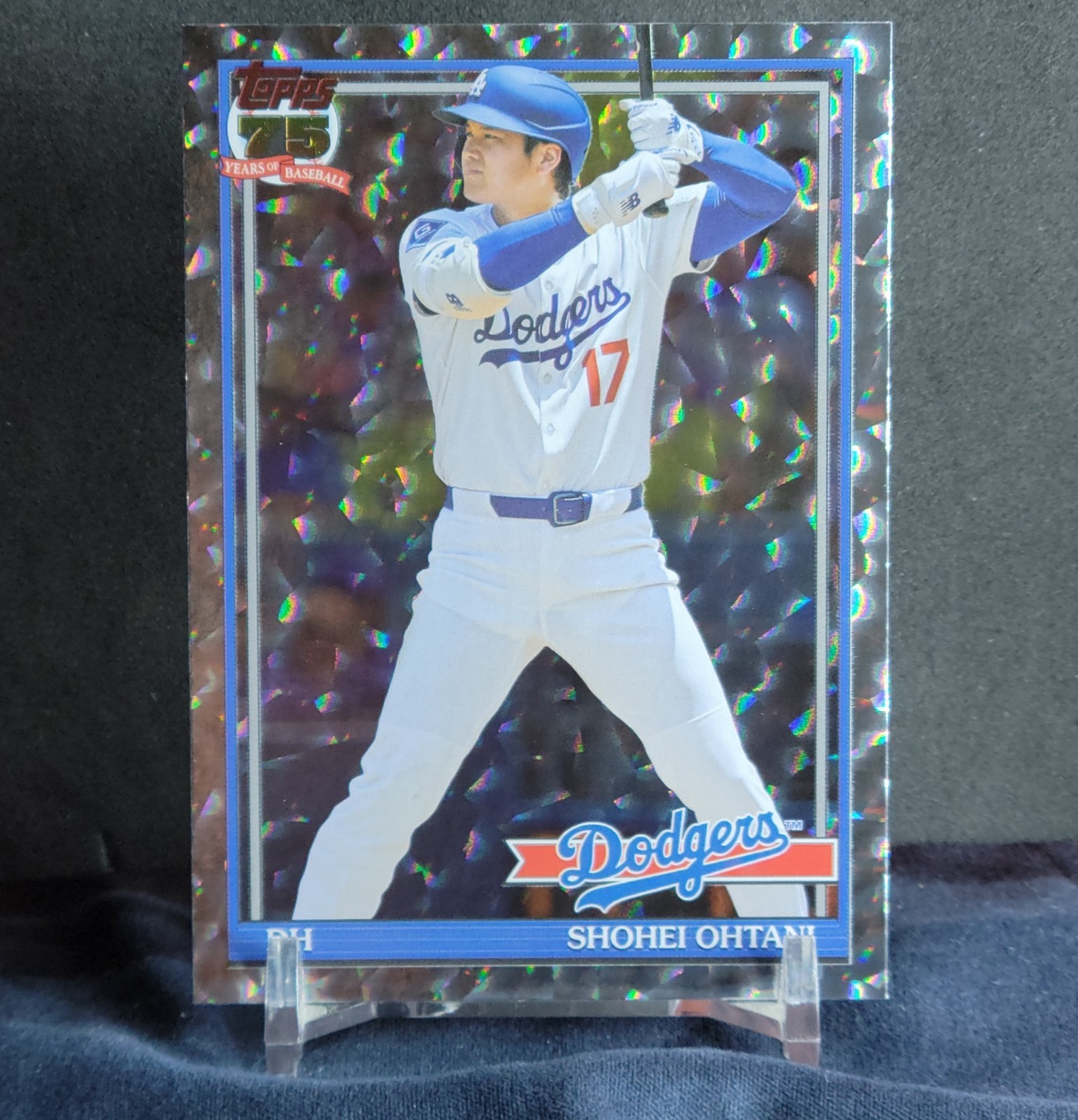 2026 Topps Series 2 #91B2-1 Shohei Ohtani 1991 Crackle Foil Insert Card Dodgers