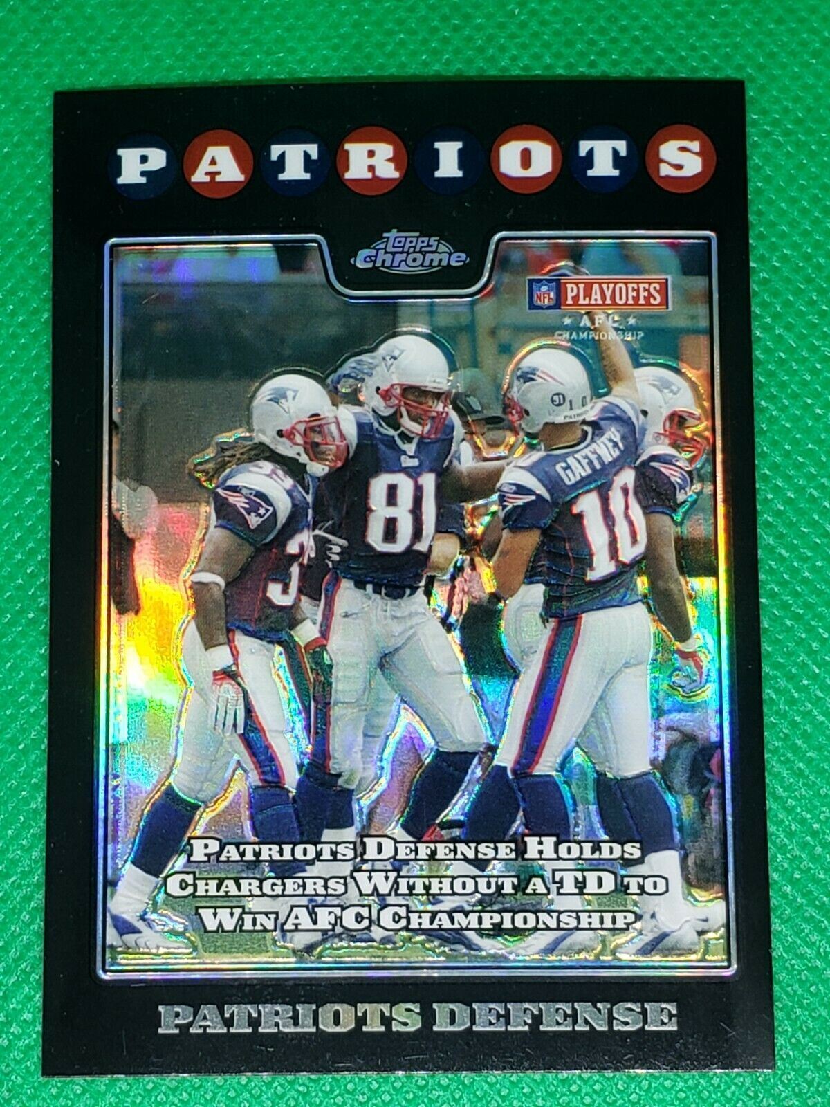 2008 Topps Chrome REFRACTOR #TC155 Randy Moss HOF New England Patriots Defense