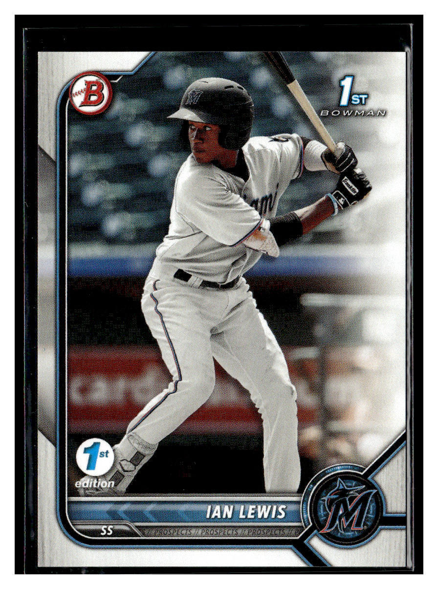 2022 Bowman 1st Edition #BPPF-96 Ian Lewis Miami Marlins