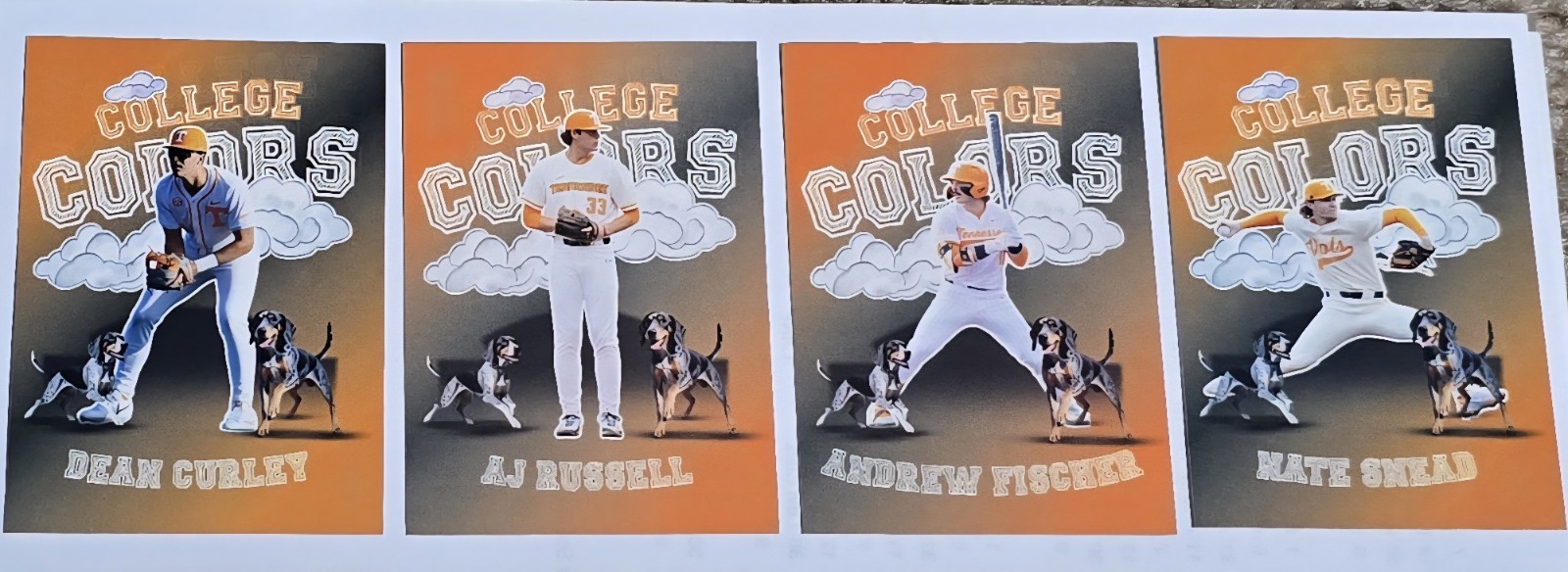 2025 ONIT ATHLETE Tennessee Volunteers Baseball Base/Insert *Pick Your Card*