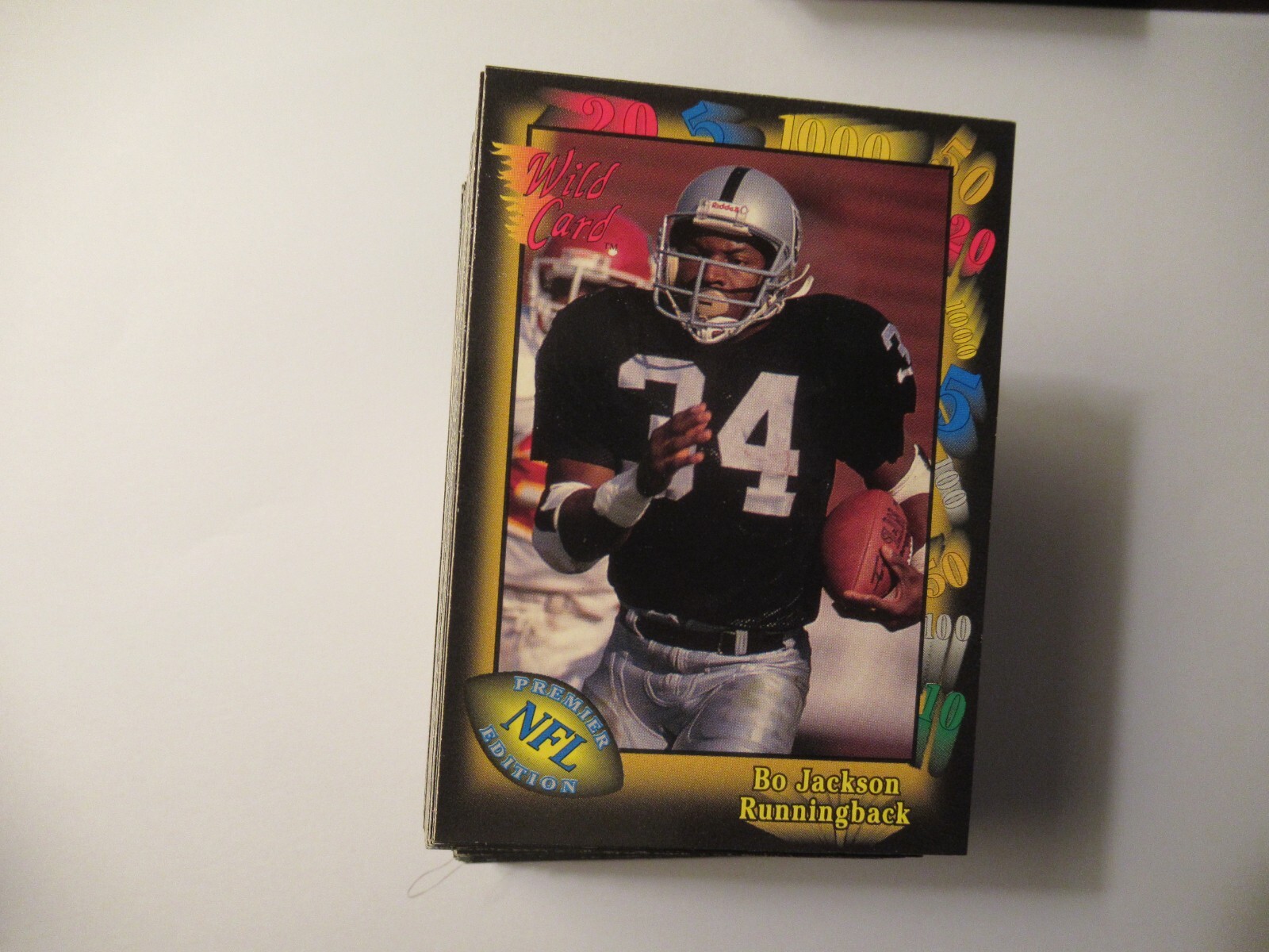 Pick From List 1991 Wild Card Football, Collegiate, 5 10 Stripe Pls Read(40%4+)
