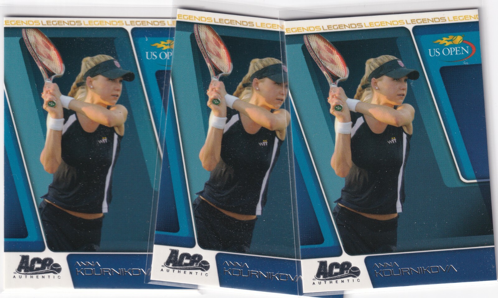Anna Kournikova 2008 Ace Authentic Legends – US Open Tennis Card US27 (1 CARD)