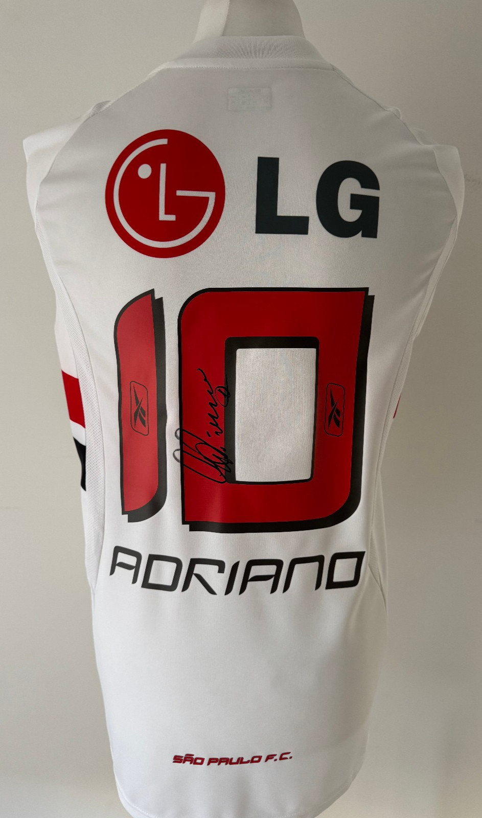 Signed ADRIANO LEITE RIBEIRO Shirt – Sao Paulo FC -PROOF/COA- Brazil Inter Milan