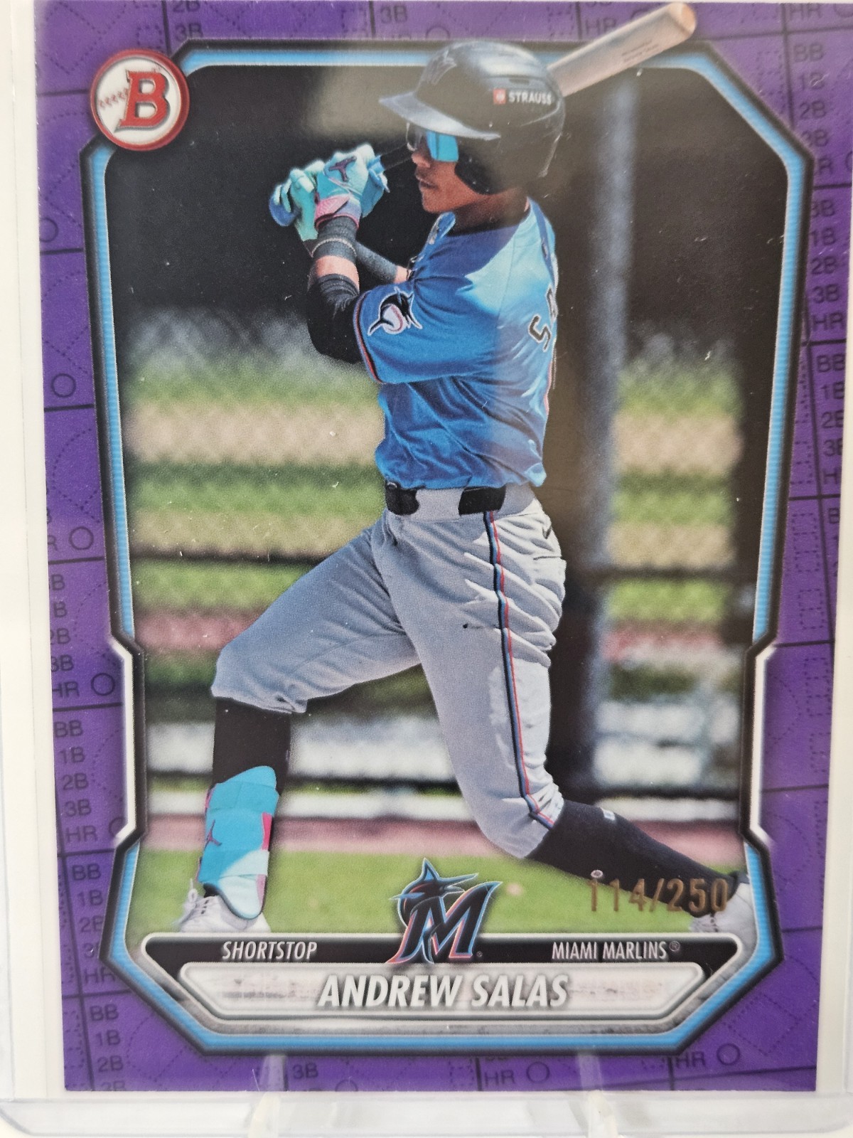 2026 Bowman Andrew Salas Purple Refractor 114/250.