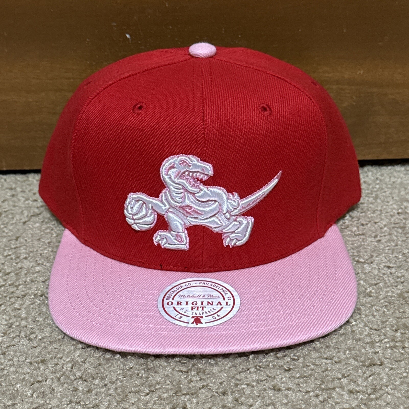 Mitchell & Ness Toronto Raptors Sweetheart 2 Tone Red/Pink Adjustable Snapback