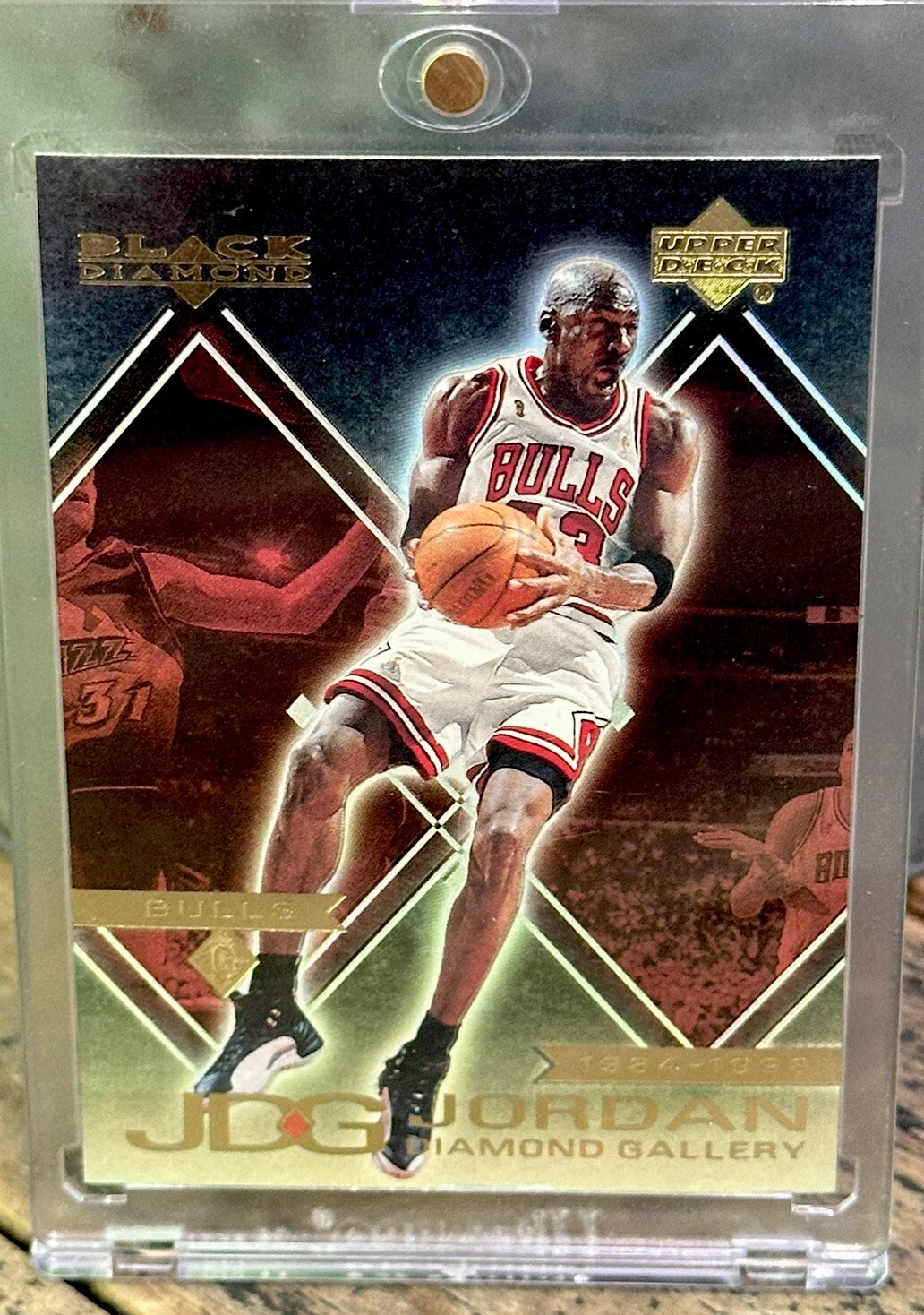 Michael Jordan Card REFRACTOR RAINBOW HOLO FOIL RARE INSERT BULLS JERSEY #23