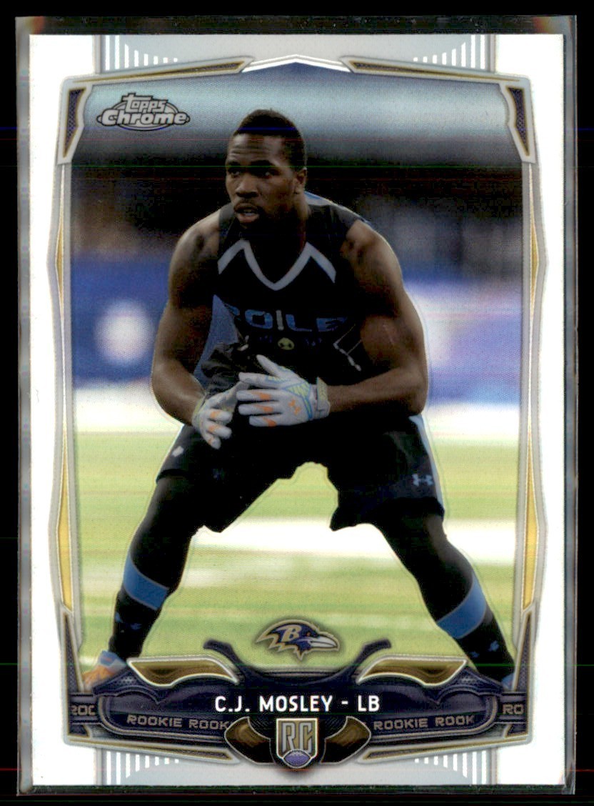 2014 Topps Chrome Refractor C.J. Mosley Rookie Baltimore Ravens #203