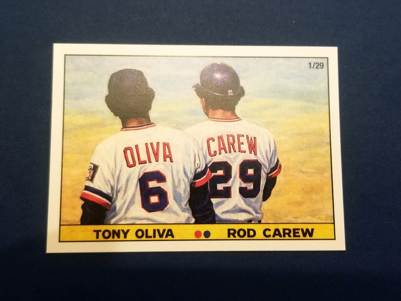 Tony Oliva/ Rod Carew /29 Card Art. Custom Card Art, Minneapolis MN