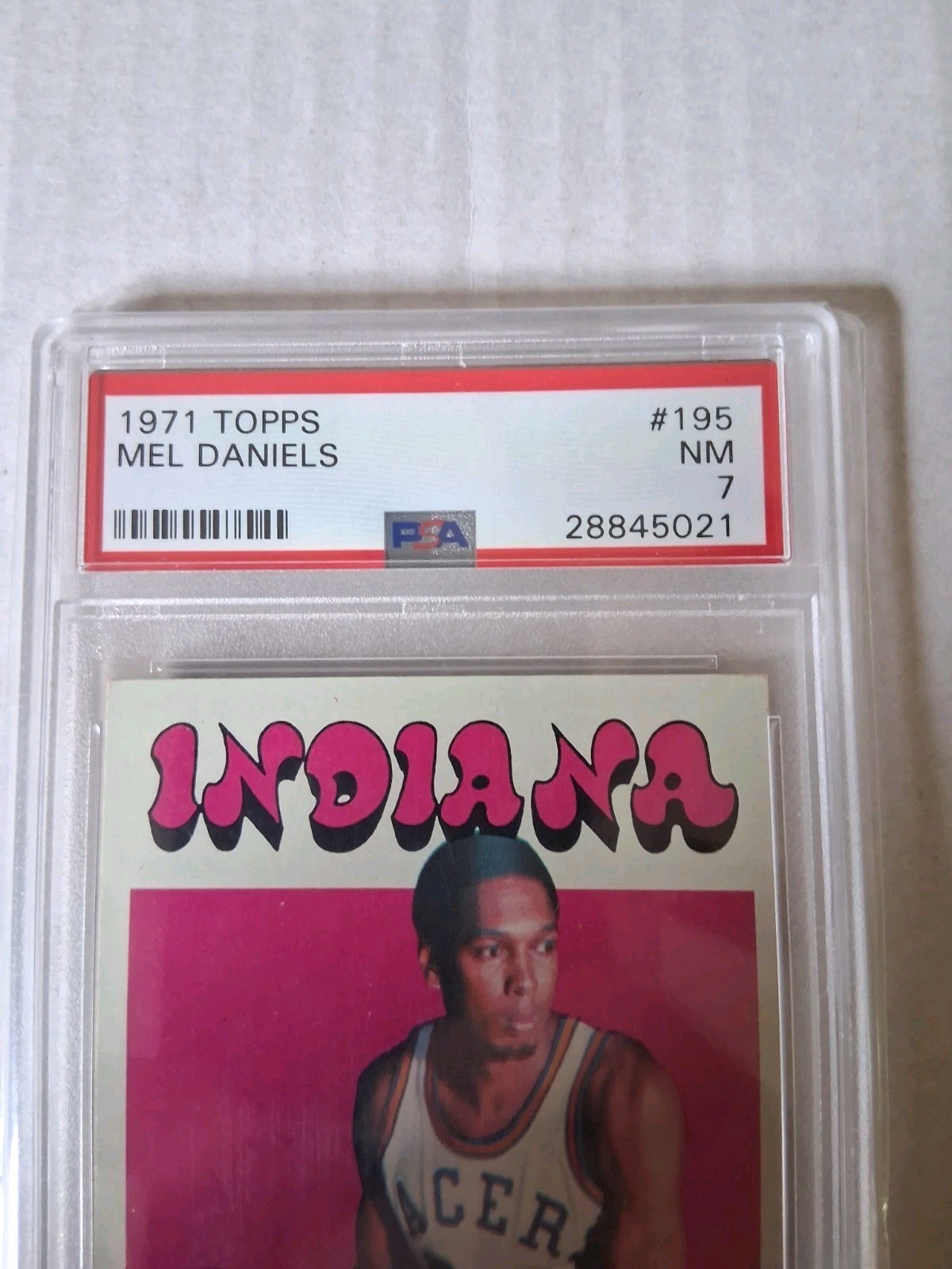 1971 Topps #195 Mel Daniels PSA 7 NM RC HOF Indiana Pacers ABA NBA Rookie ?