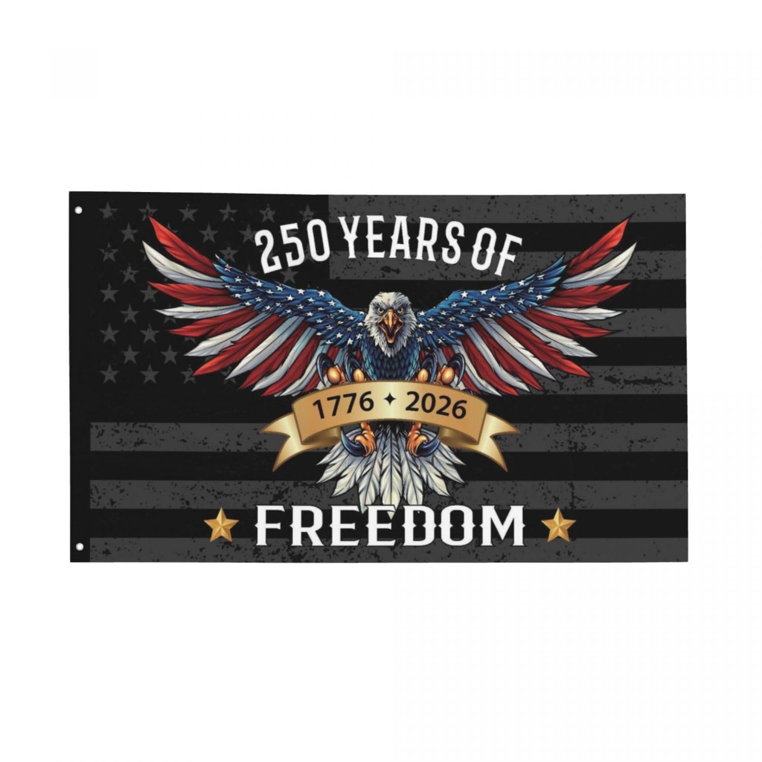 250th Anniversary USA America Flag – 3×5 FT (60 inches x 36 inches), 250 Black