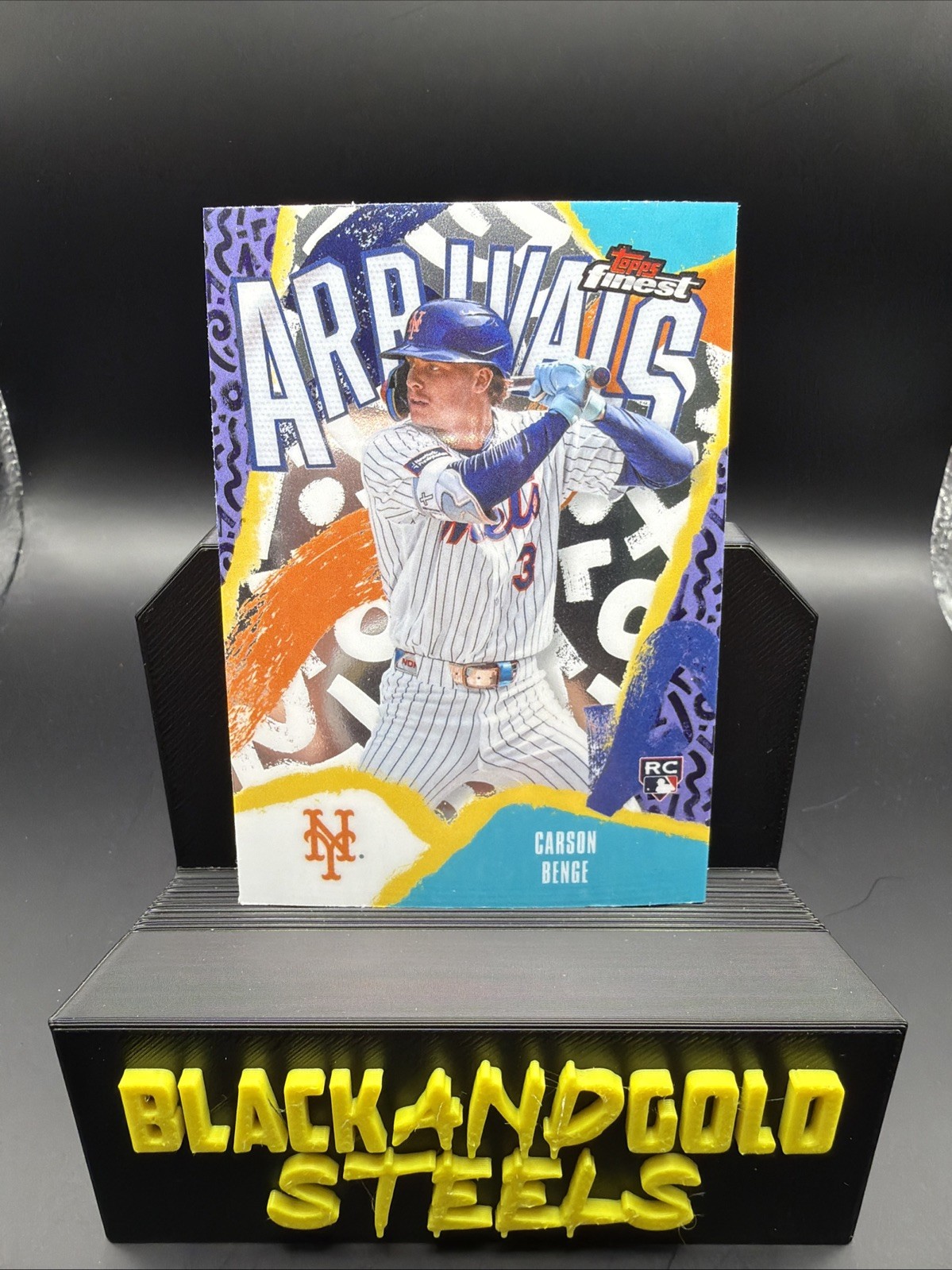 2026 Topps Finest Carson Benge Arrivals RC Rookie Mets A-30