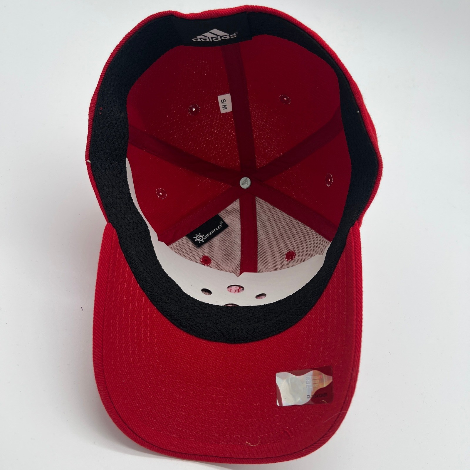 Adidas NC State Wolfpack Red Hat Cap S/M Small Medium Fitted Superflex NCAA