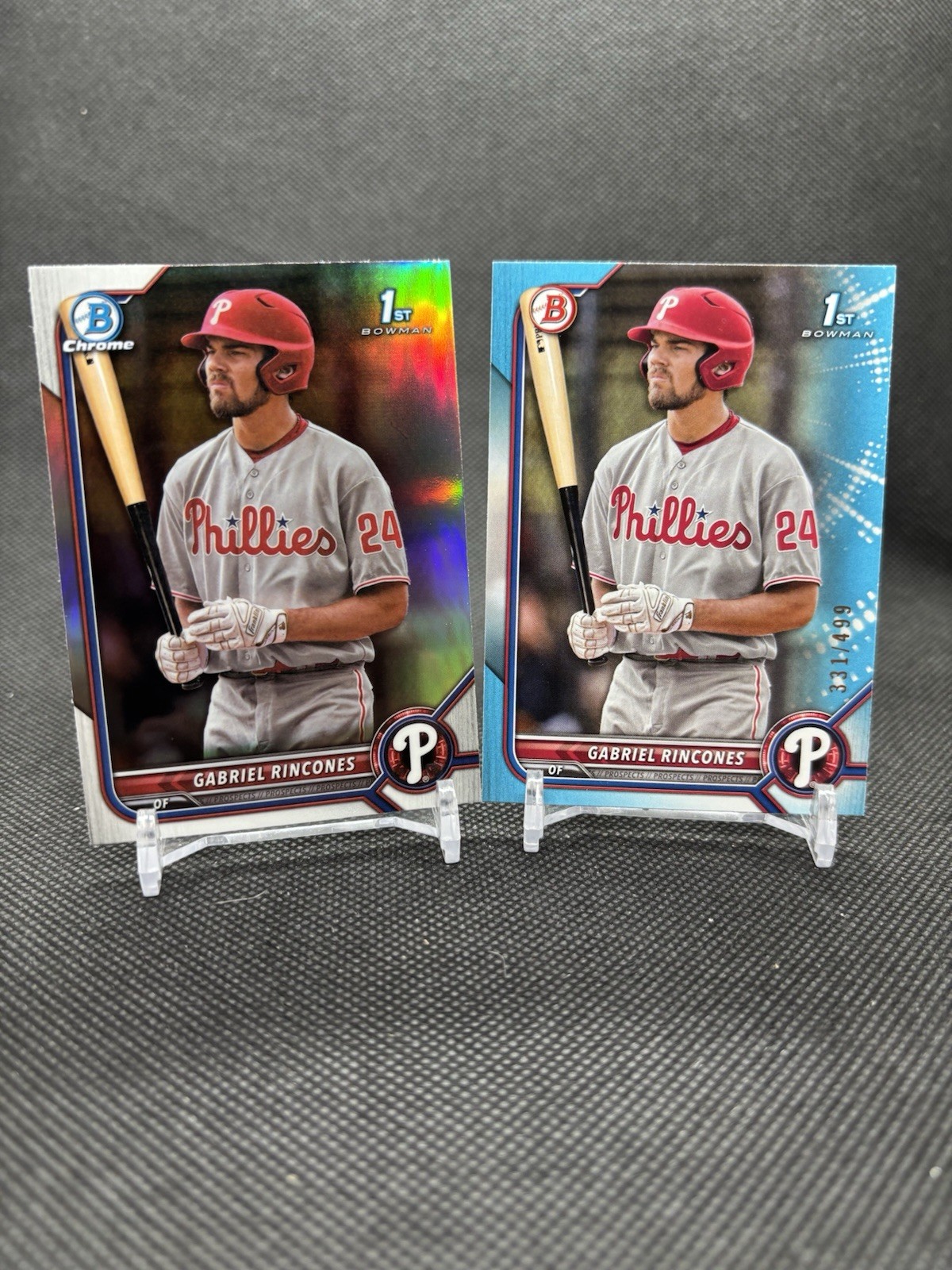 2022 Bowman Draft 1st SKY BLUE Paper Gabriel Rincones Phillies! & 1st Refractor