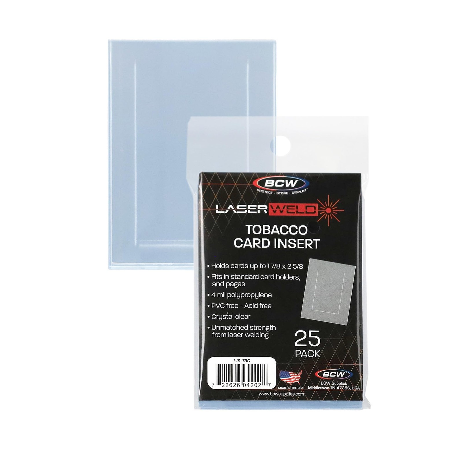 BCW LaserWeld Tobacco Card Insert Sleeves – Archival Inserts for White