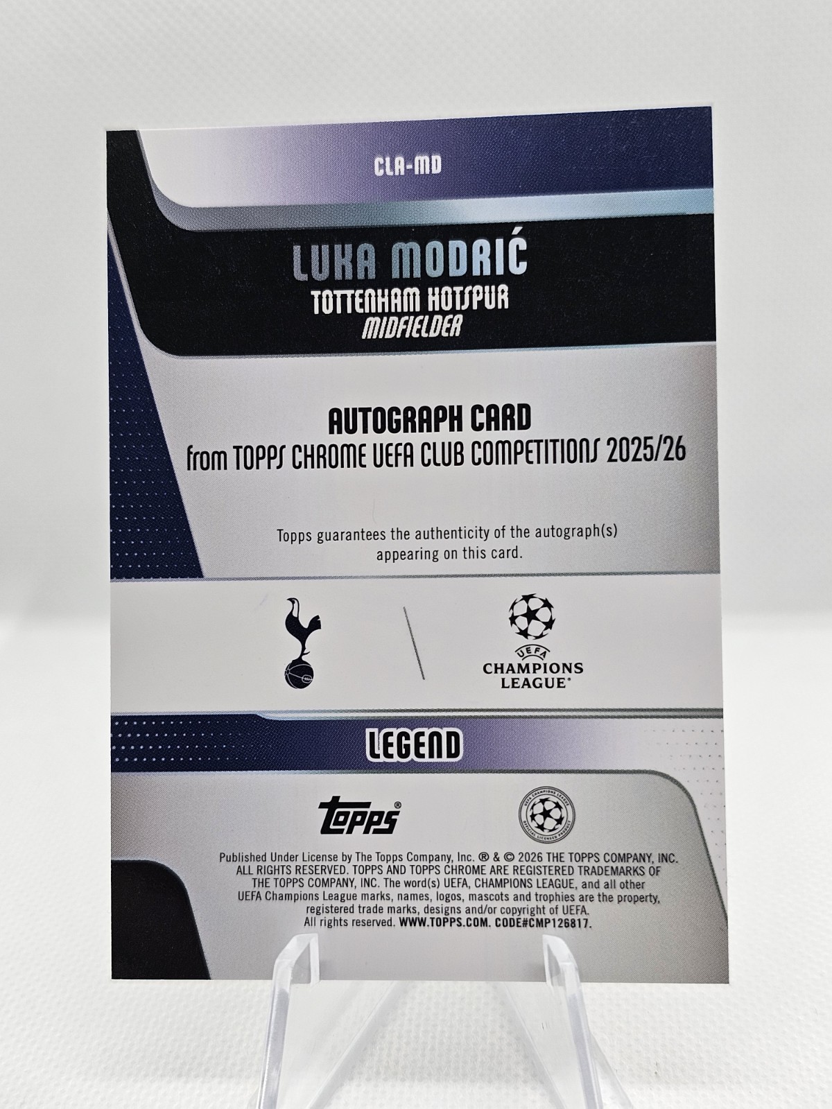 2025-26 Topps Chrome Luka Modric Legends Auto Orange Refractor #CLA-MD 2/25