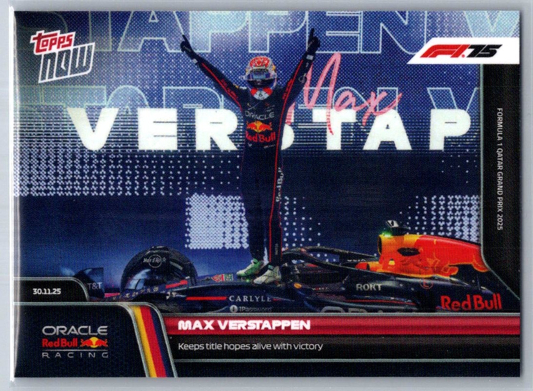 2025 Topps Now Formula 1 Max Verstappen #083