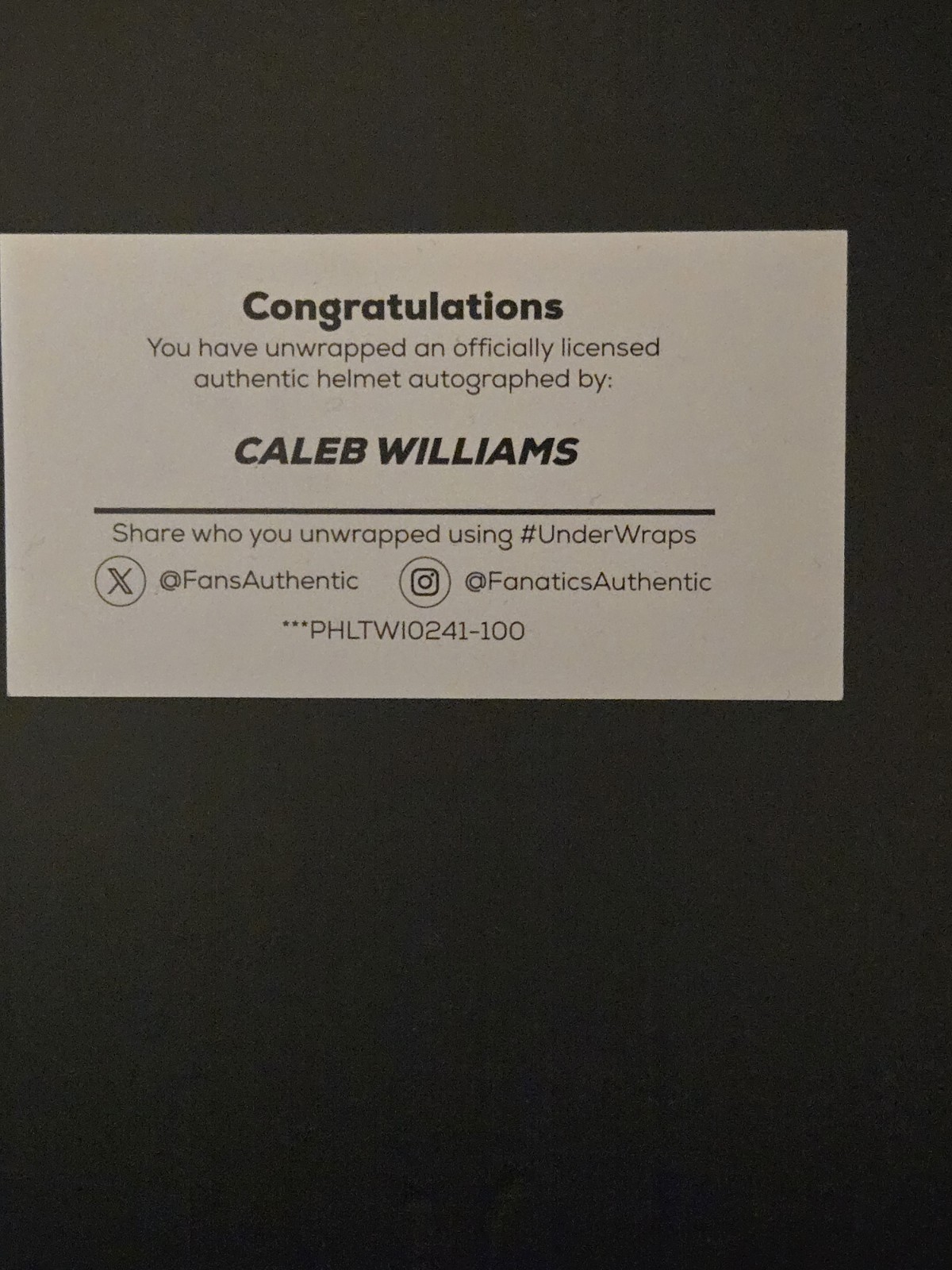 Caleb Williams Chicago Bears Signed Authentic Full Size Replica Helmet Fanatics