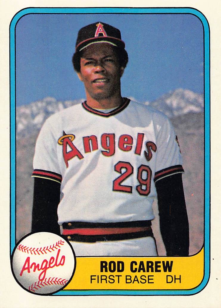 Rod Carew 1981 Fleer 268 California Angels Baseball Card