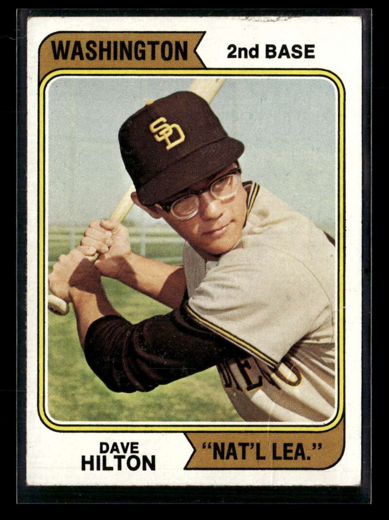 1974 Topps Dave Hilton #148 Washington Variation Padres VG Crease VC931