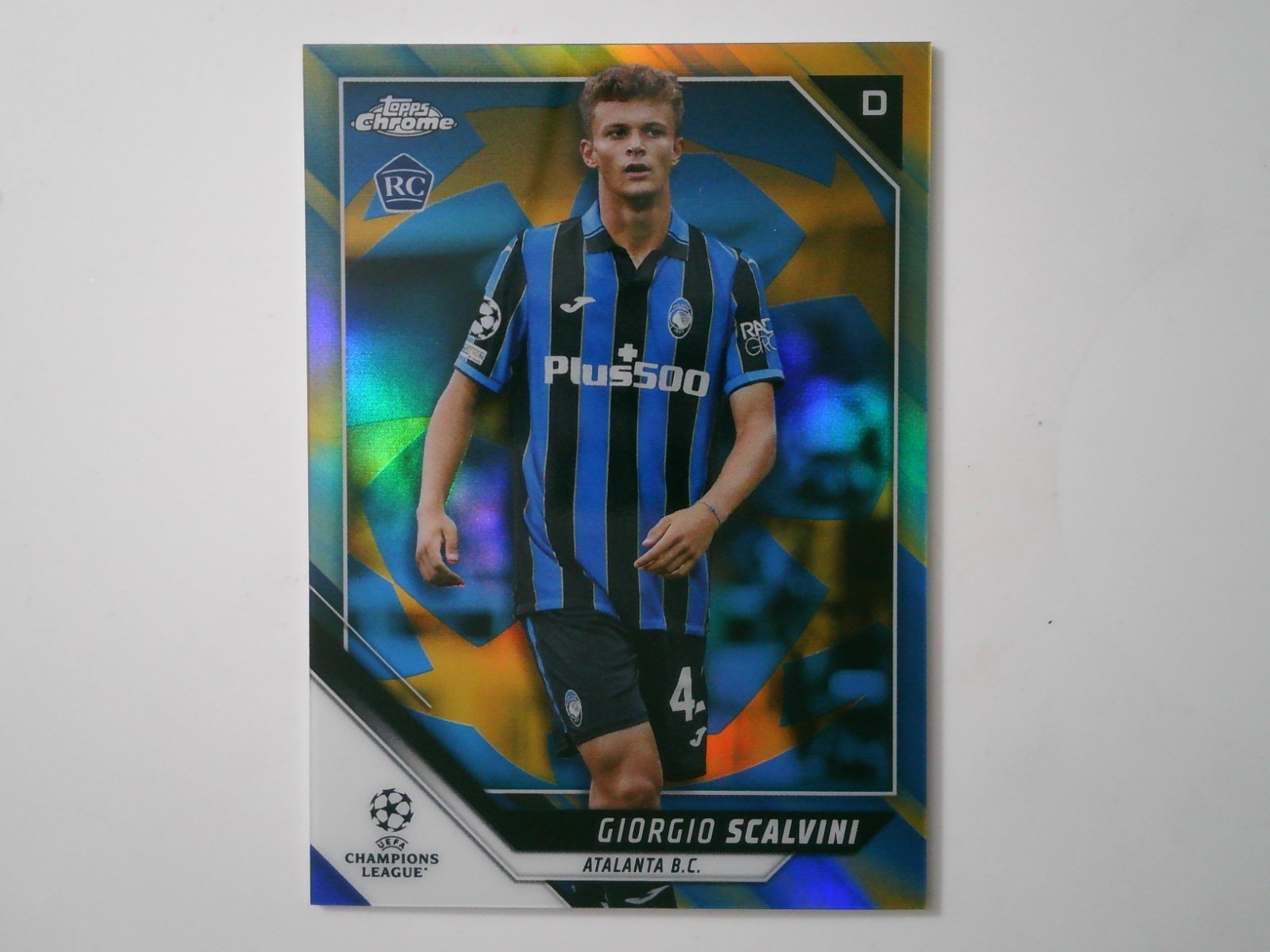 2021-22 Topps Chrome UEFA CL Blue & Gold Starball /75 #15 Giorgio Scalvini RC