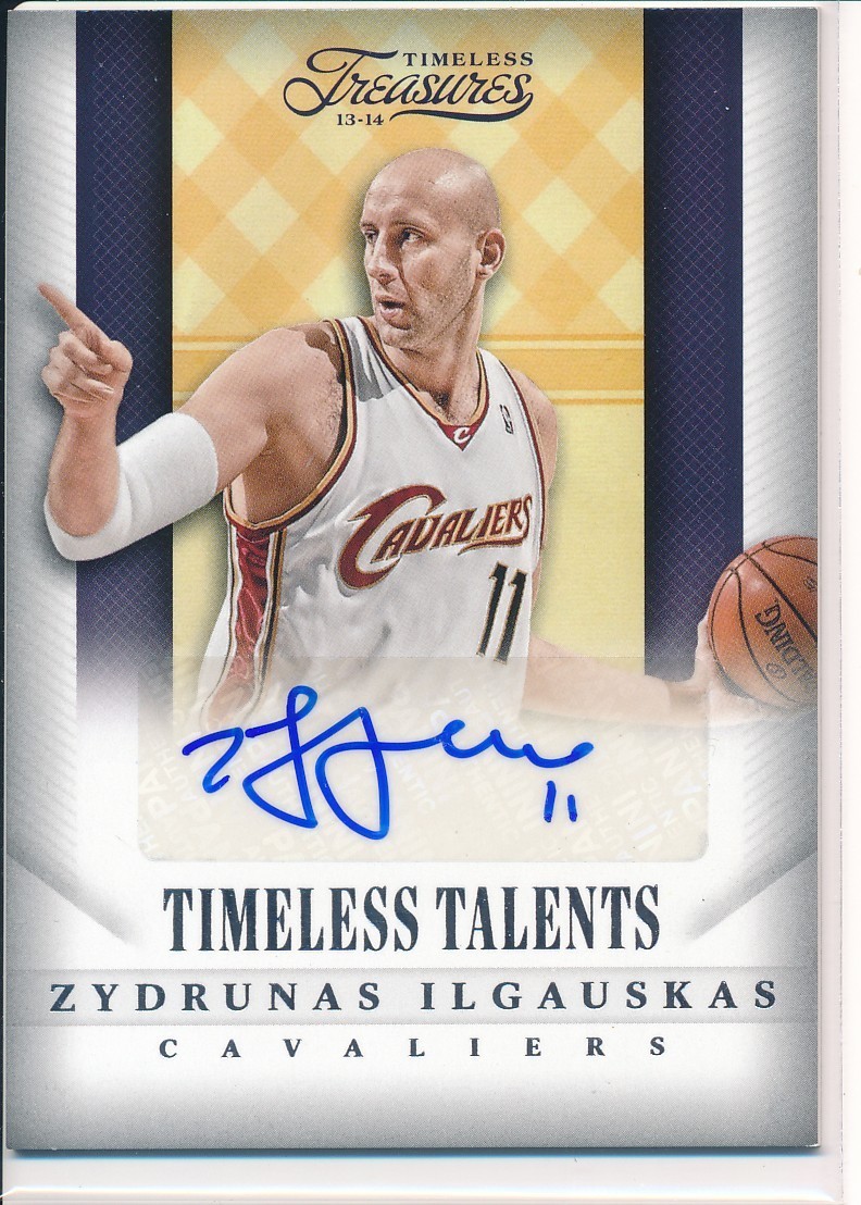 2013-14 Timeless Treasures Timeless Talents Autographs Zydrunas Ilgauskas
