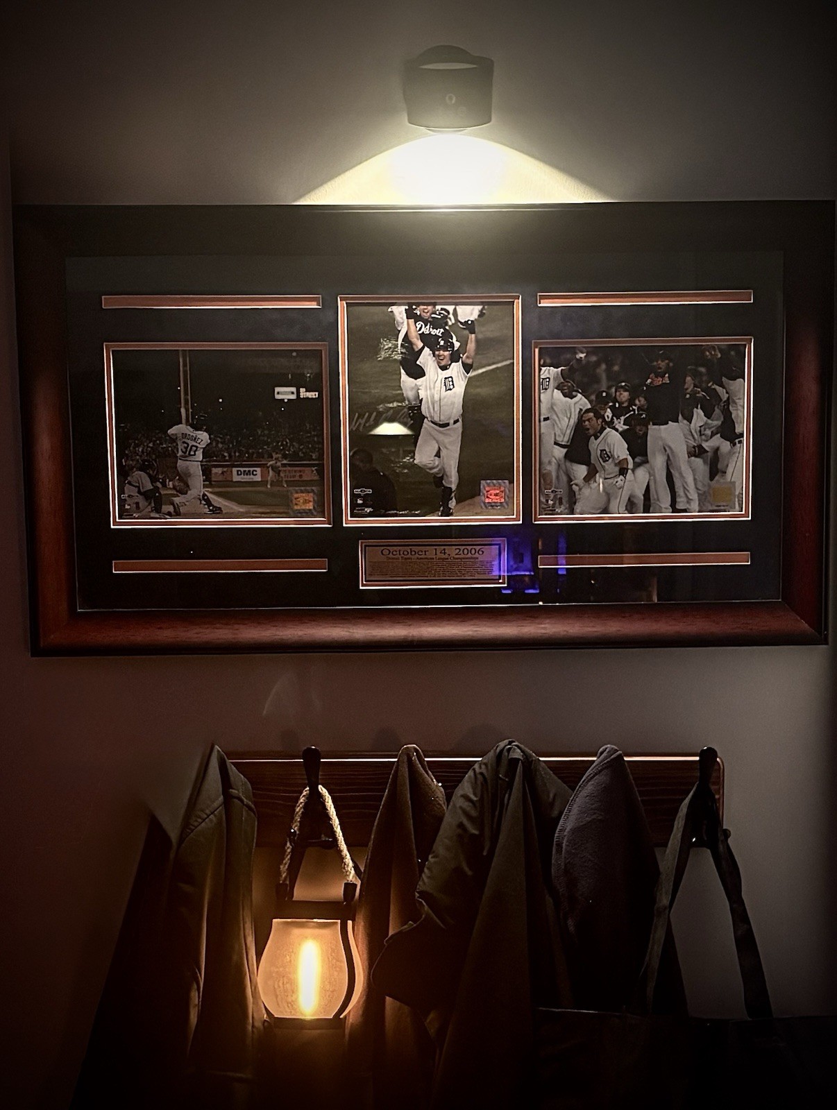 Official Detroit Tigers 2006 ALCS Ordonez Signed/Framed, “The Homerun”, COA