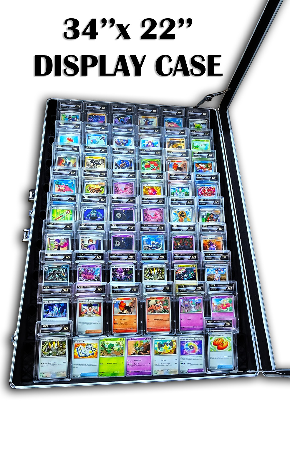 Display Case Card Riser Stands-For 34×22 Vertical/Horizontal Case – 27-33 Risers