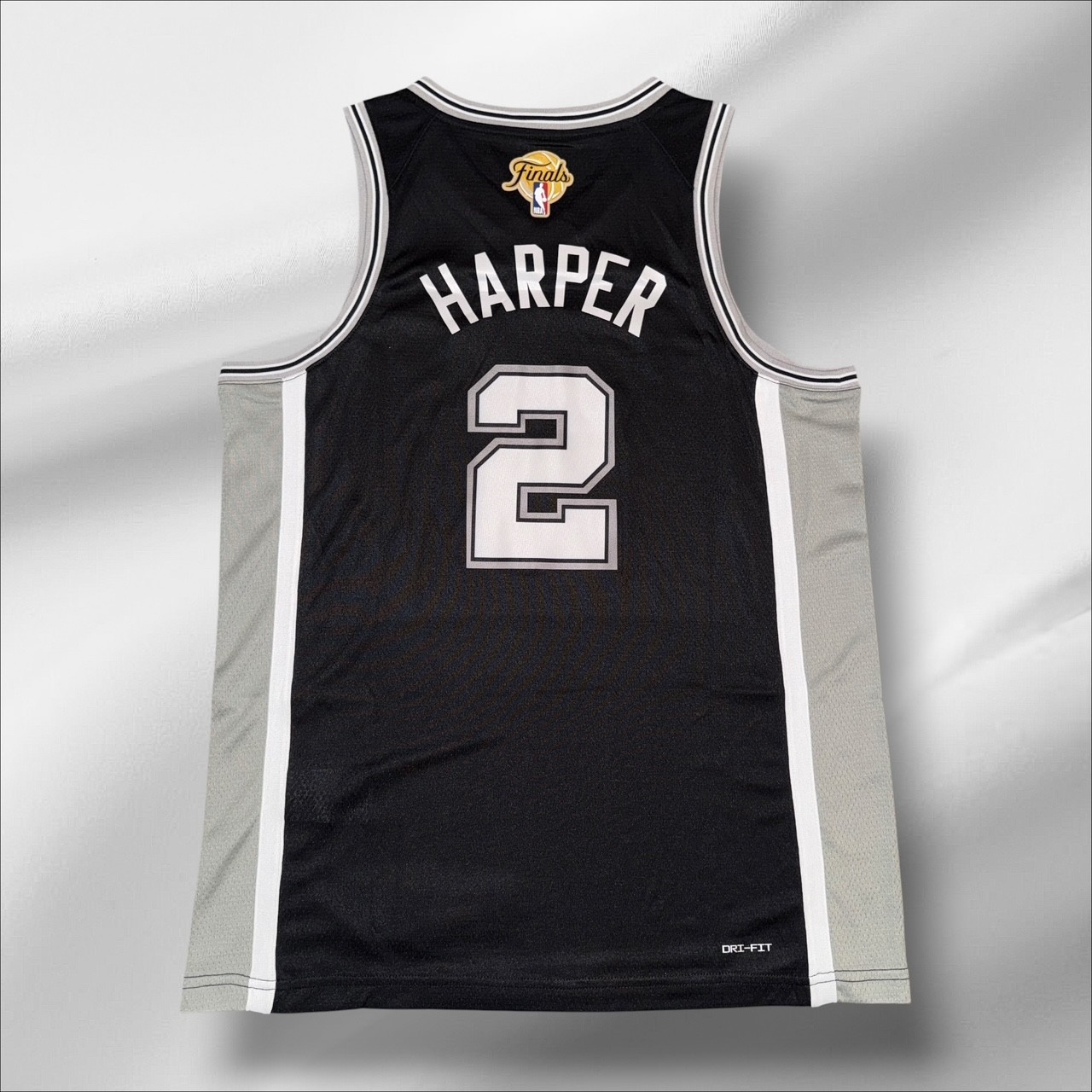 DYLAN HARPER SAN ANTONIO SPURS 2026 FINALS BLACK JERSEY SIZE XL NICE!!