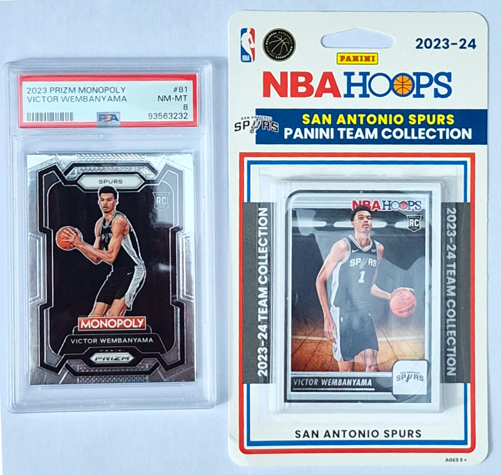 Victor Wembanyama Rookie Card Lot Sealed Hoops Spurs Set Prizm PSA Wemby RC