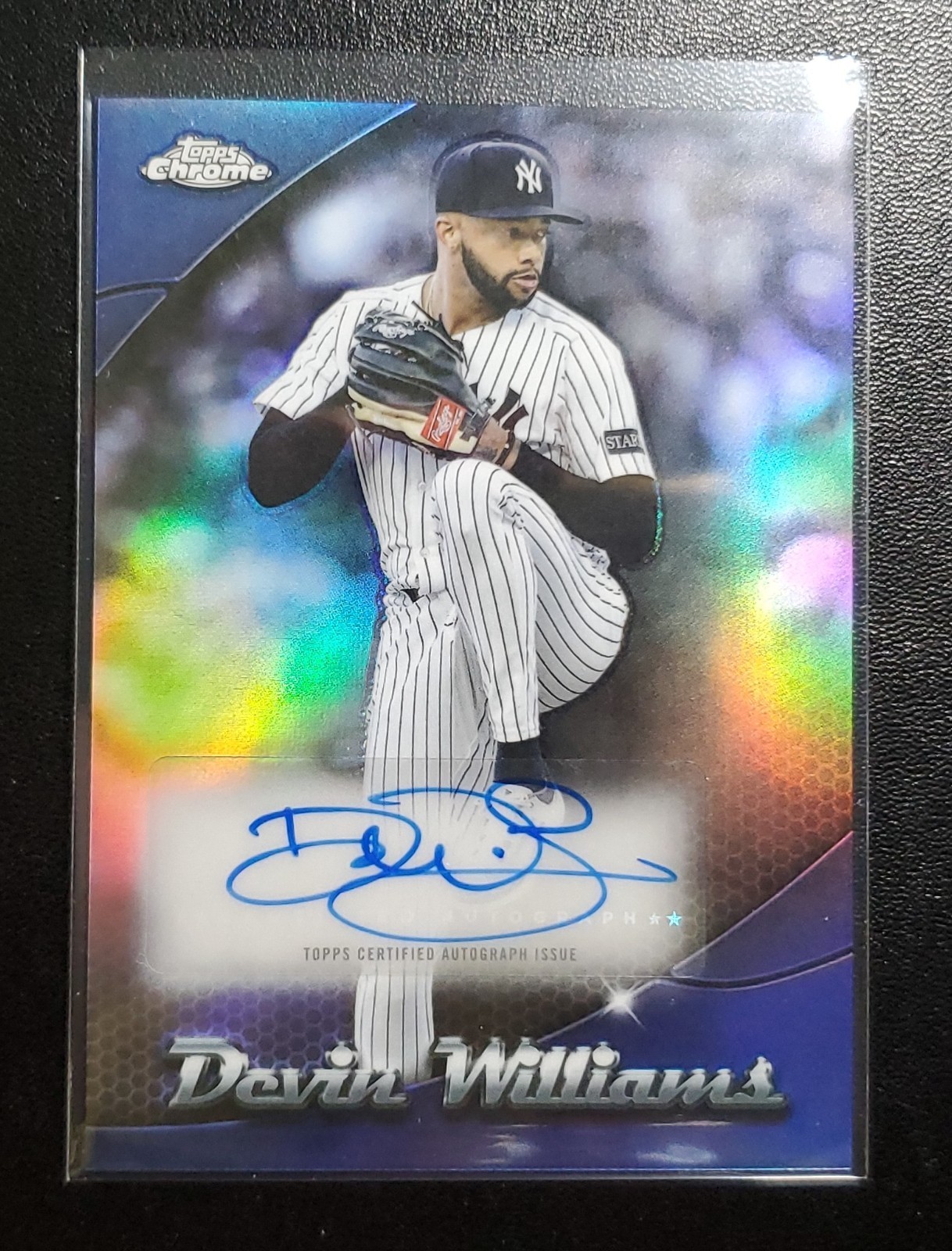 DEVIN WILLIAMS 2025 Topps Chrome Update Chromography Autograph NY Yankees METS