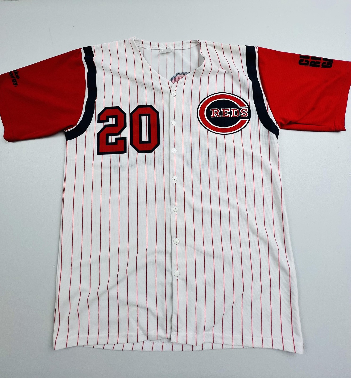 Cincinnati Reds Jersey Mens XL White MLB Baseball Robinson 20 Civil Rights BD&A
