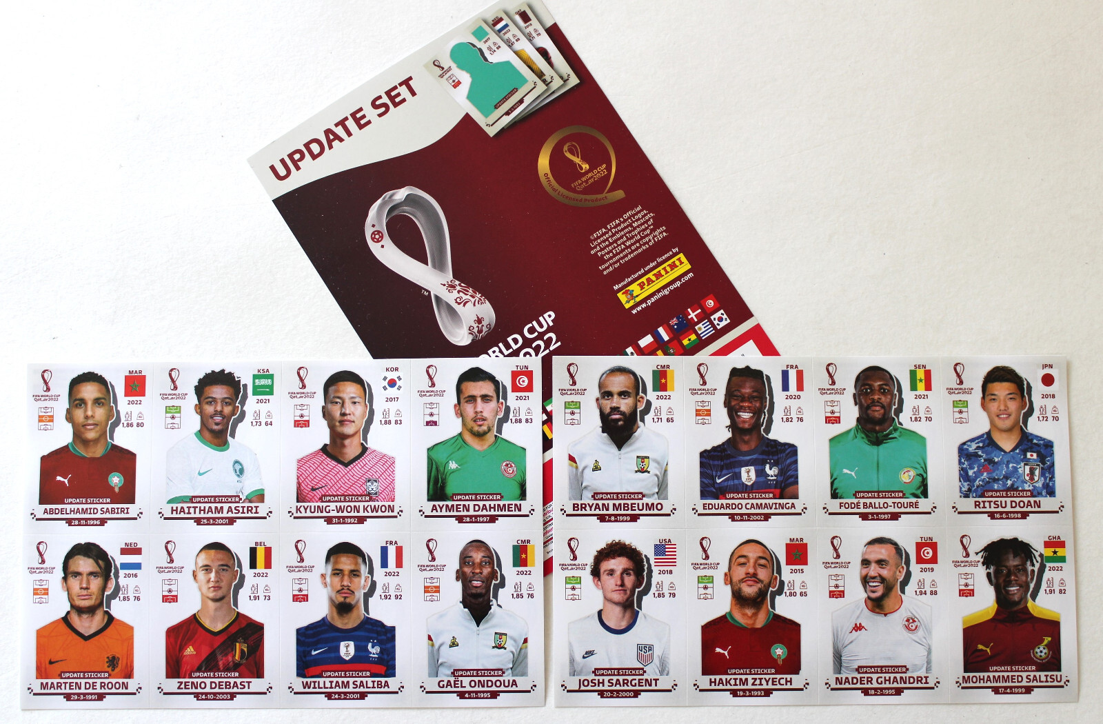 Panini FIFA World Cup WM Qatar 2022 – Update Set 79 + 1 Update Stickers
