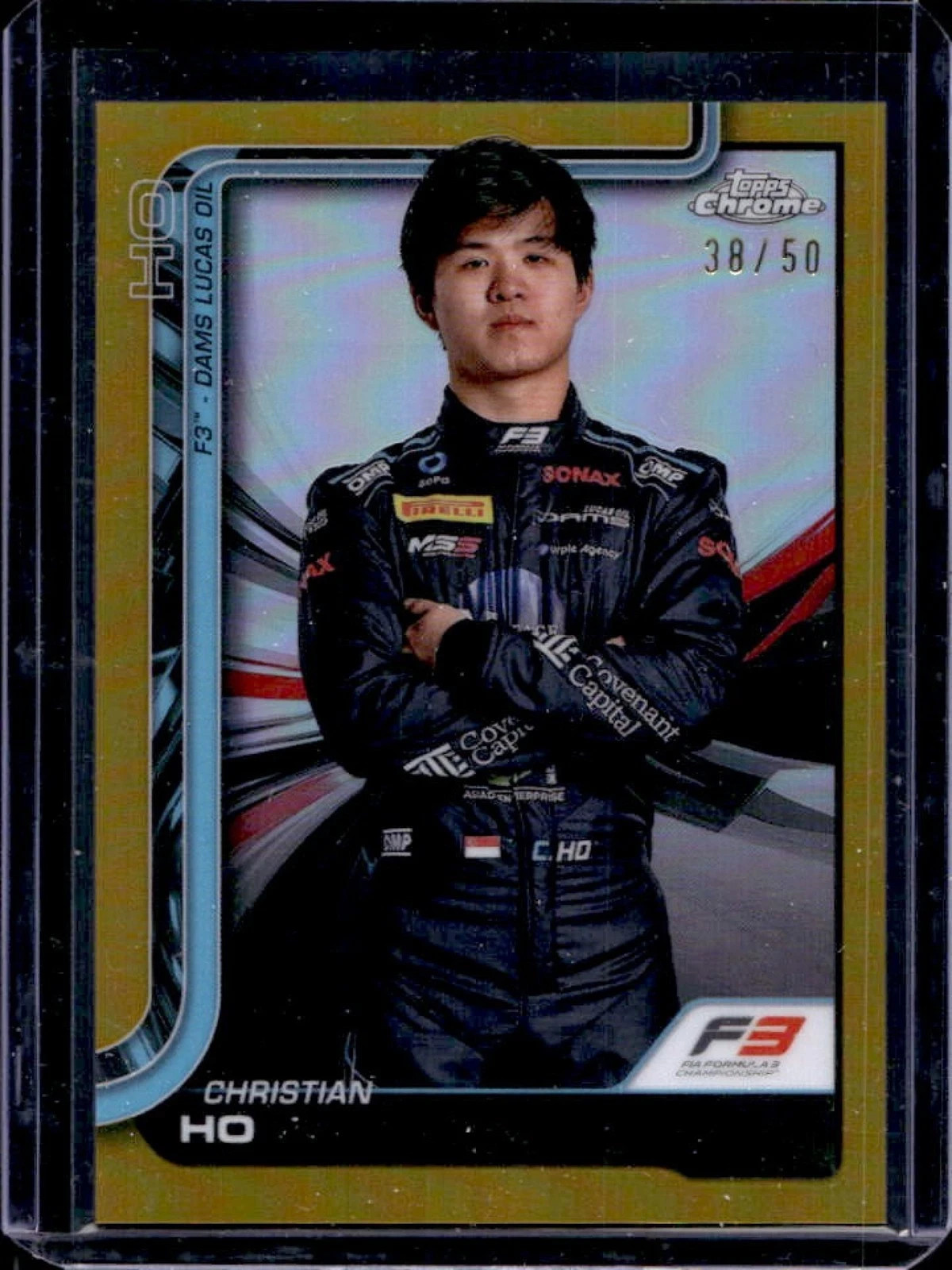 2025 Topps Chrome Formula 1 F1 #72 Christian Ho Gold Refractor 38/50 RC F3