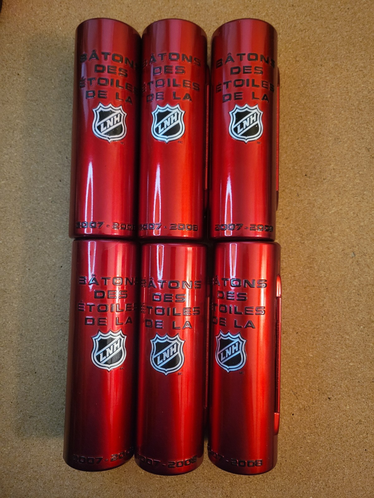 MCDONALDS NHL STAR STICKS GOALIE 2007 2008 SET OF 6 BRODEUR EMERY HUET FLEURY