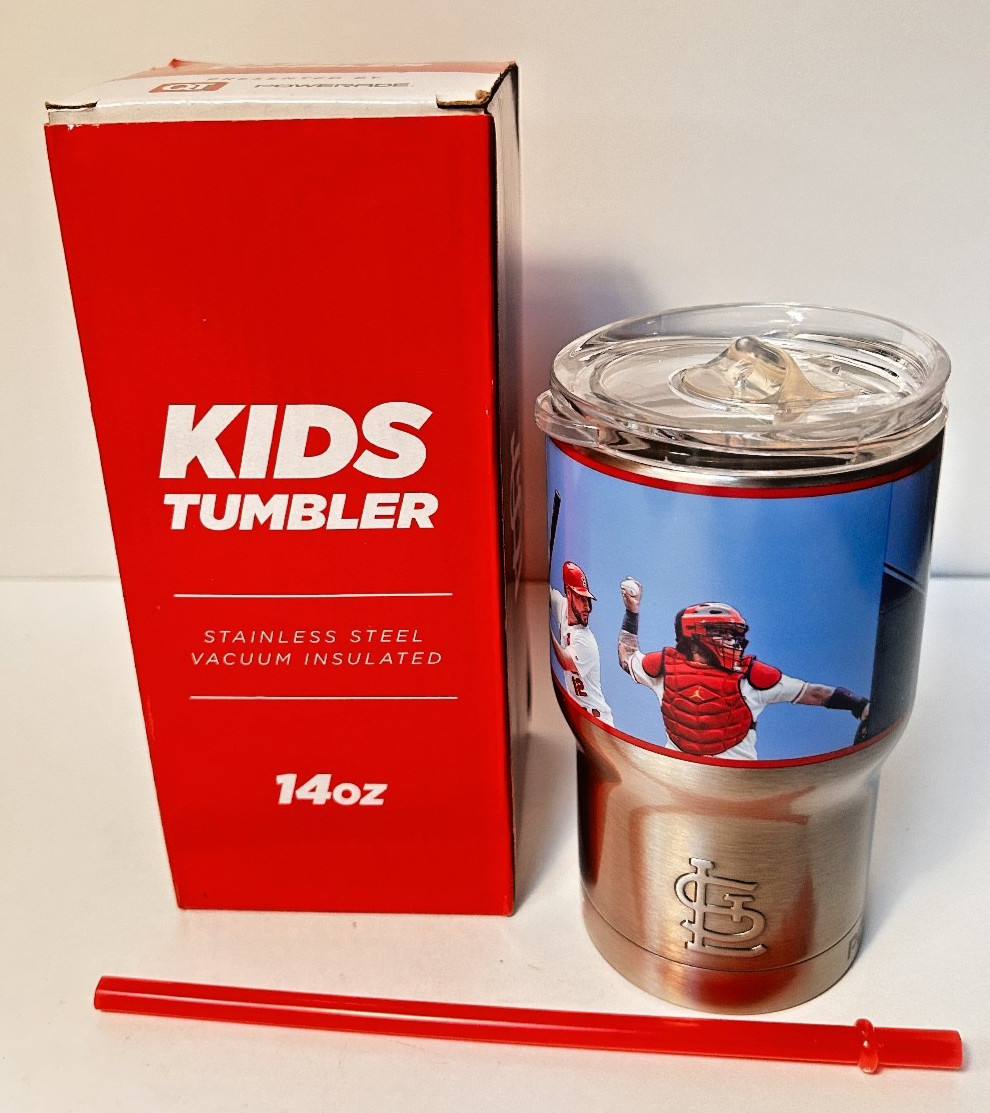 St. Louis Cardinals Kids Tumbler 14 oz Stainless Steel New