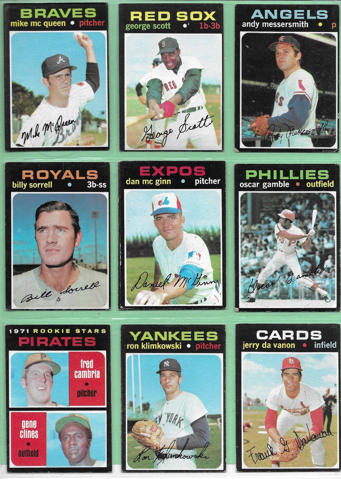 1971 Topps Baseball – Pick Your Cards & Fill Your Sets – Cards (8-223)