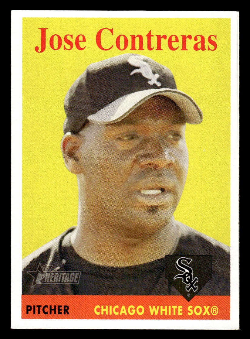 2007 Topps Heritage #100 Jose Contreras Card Chicago White Sox