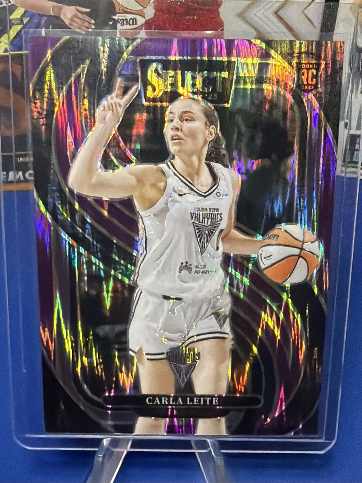 2025 Panini Prizm WNBA Carla Leite Purple Flash Premier RC 095/149