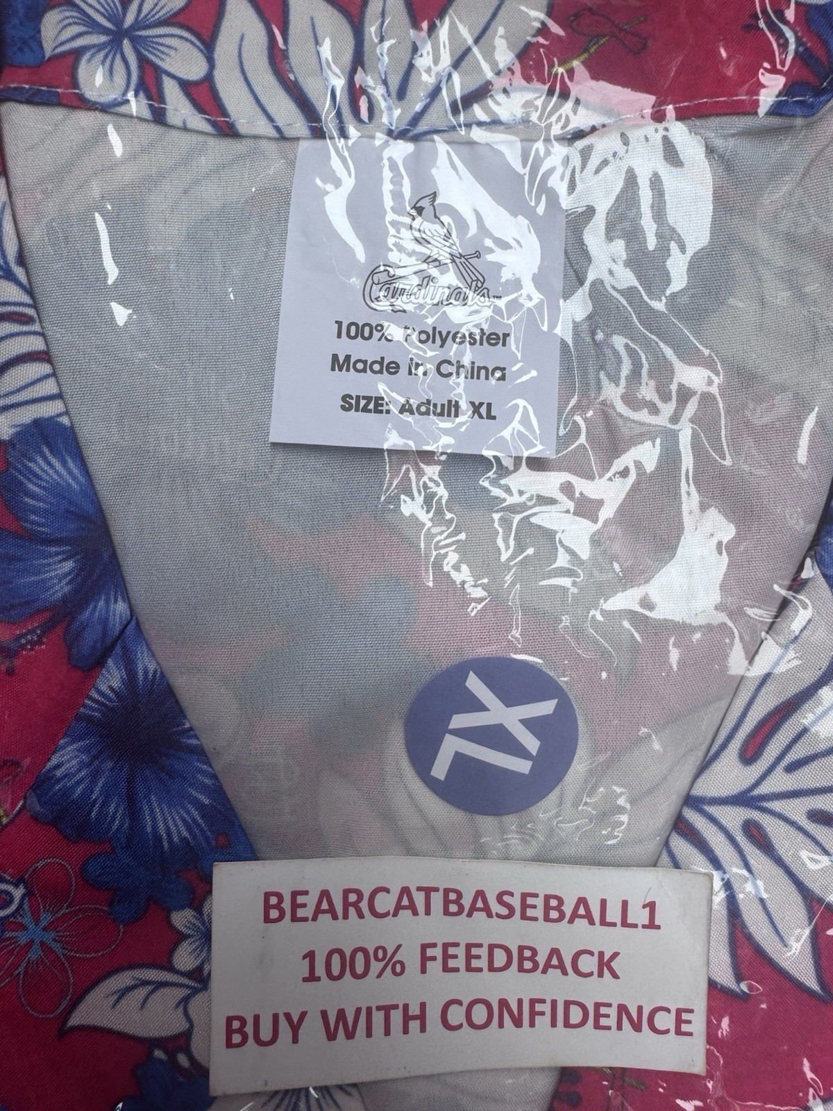 SIZE XL ST. LOUIS CARDINALS ALL OVER PRINT SHIRT & SHORT SET 6-26-26 SGA