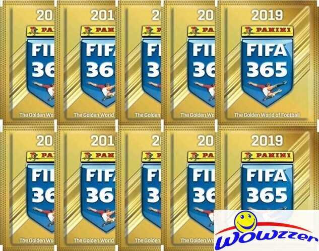 (10) 2019 Panini FIFA 365 Stickers Factory Sealed Packs-50 Sticker! SANCHO RC YR