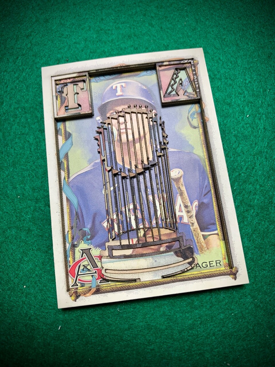 Custom World Series Baseball Card ’23 Rangers v Diamondbacks Hand #’ed to 150