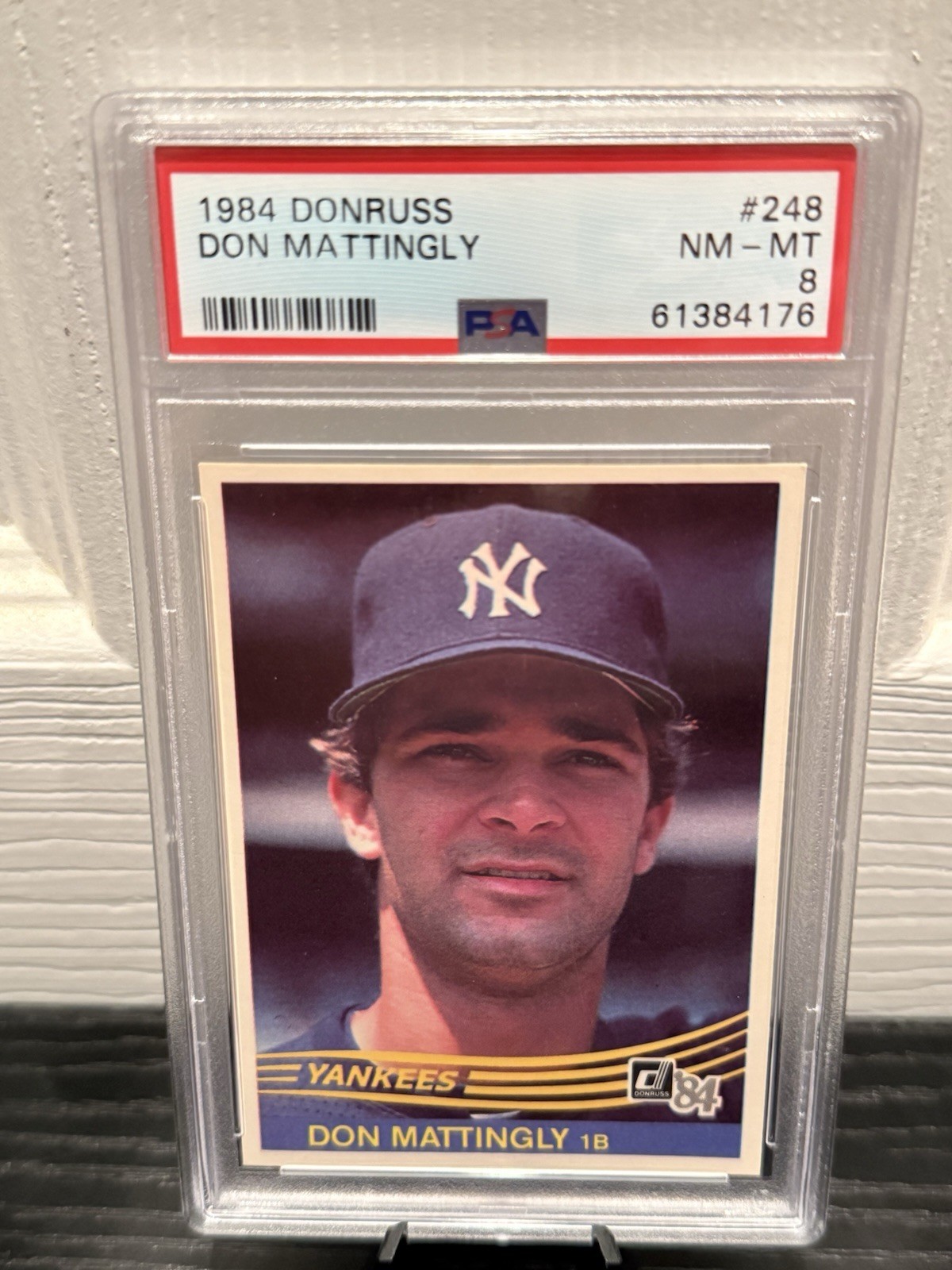 1984 Donruss – Don Mattingly #248 (RC) PSA 8 New York Yankees Rookie Card