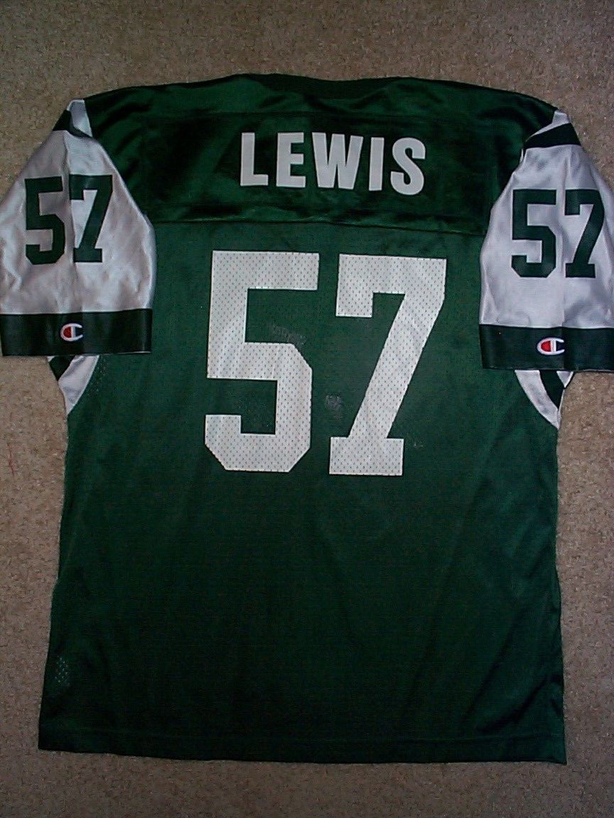 *IRREGULAR* New York NY Jets MO LEWIS nfl VINTAGE Jersey MENS/MEN’S (L-LG-LARGE)