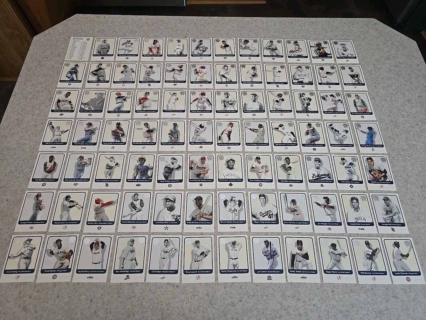 2001 Fleer Greats of the Game Baseball Singles Your Choice