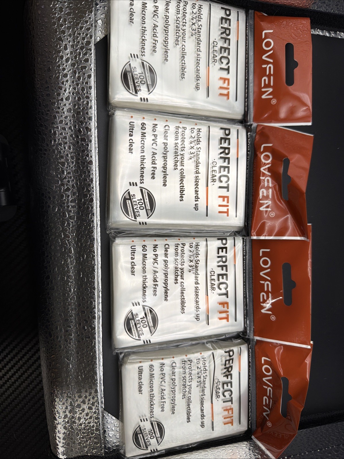 4x LOVFEN Perfect Fit Card Sleeves – 100 Pack Clear Polypropylene