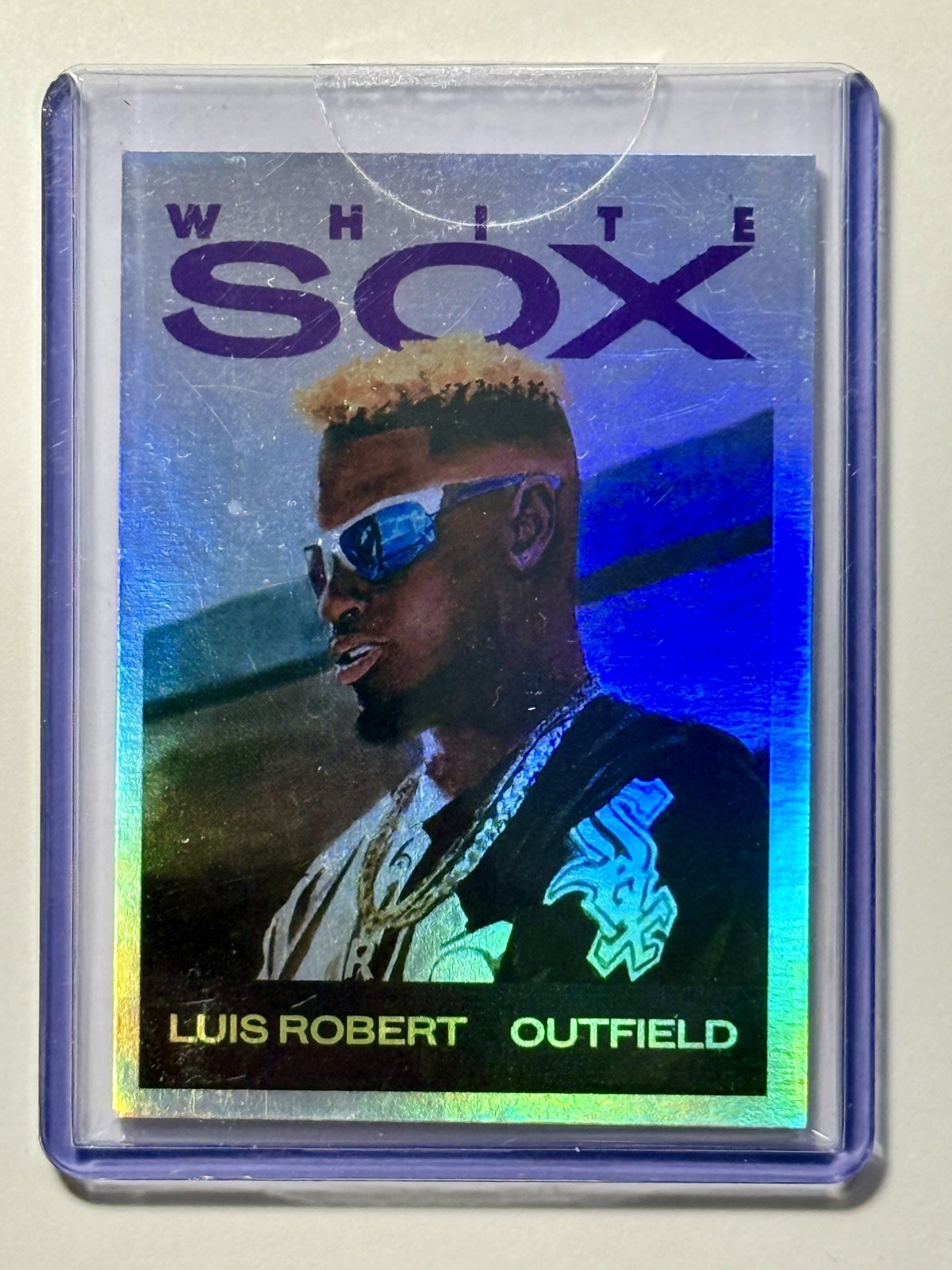 2021 Topps Project 70 – Luis Robert Rainbow Foil SSP – 9/70 – card # 241