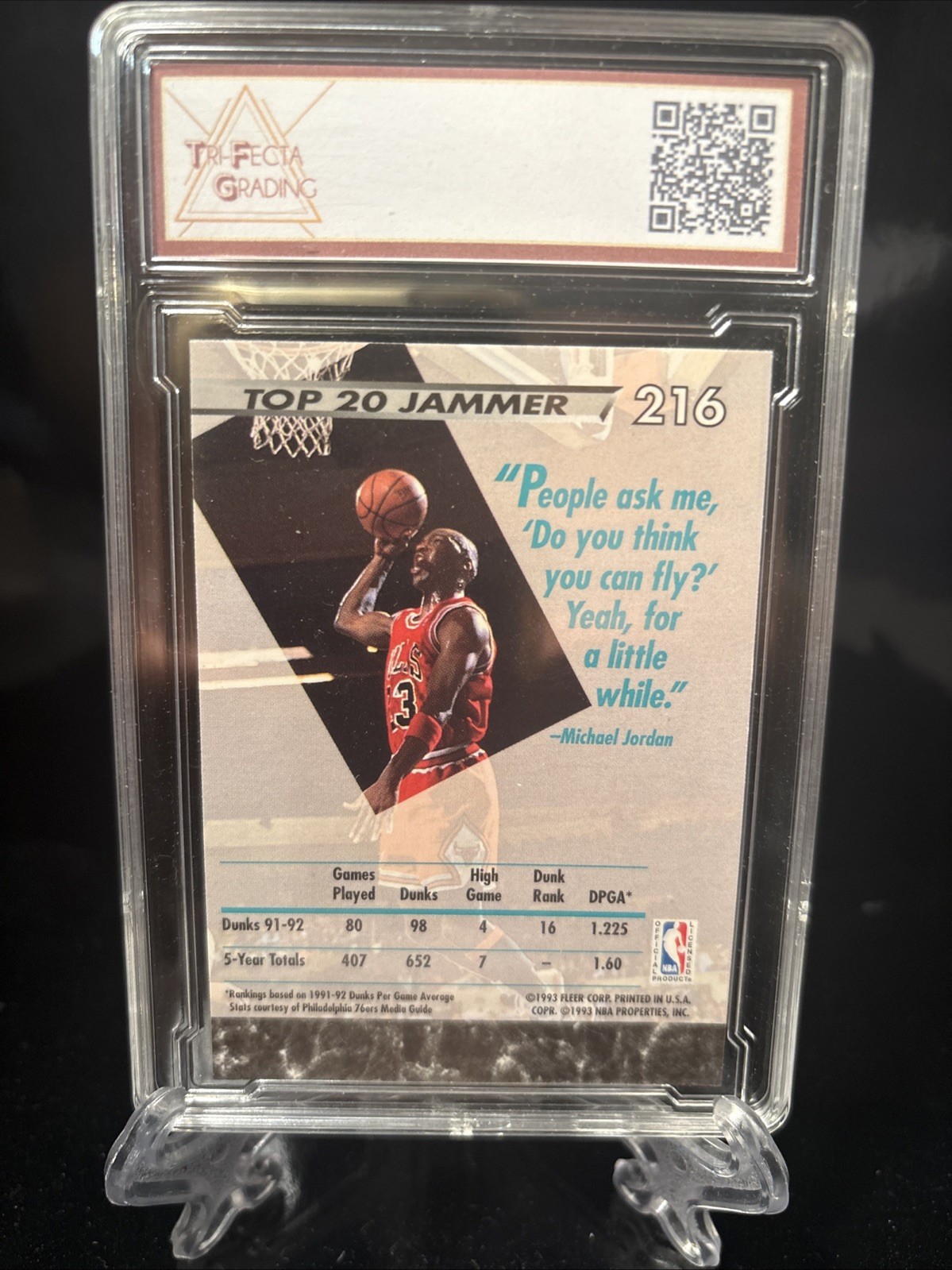 1993 Fleer Ultra Michael Jordan NBA Jam Session #216 GEM 10
