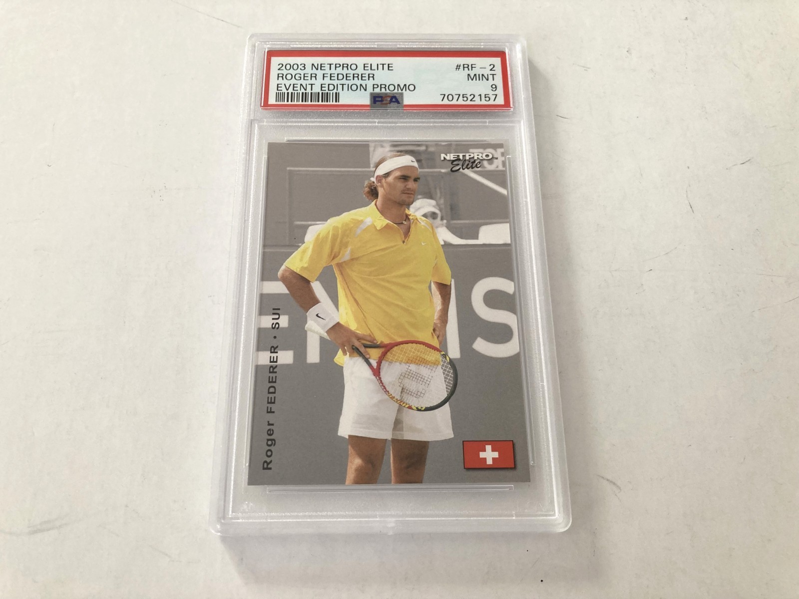 2003 NETPRO ELITE EVENT EDITION ROGER FEDERER #RF-2 PROMO RC PSA 9