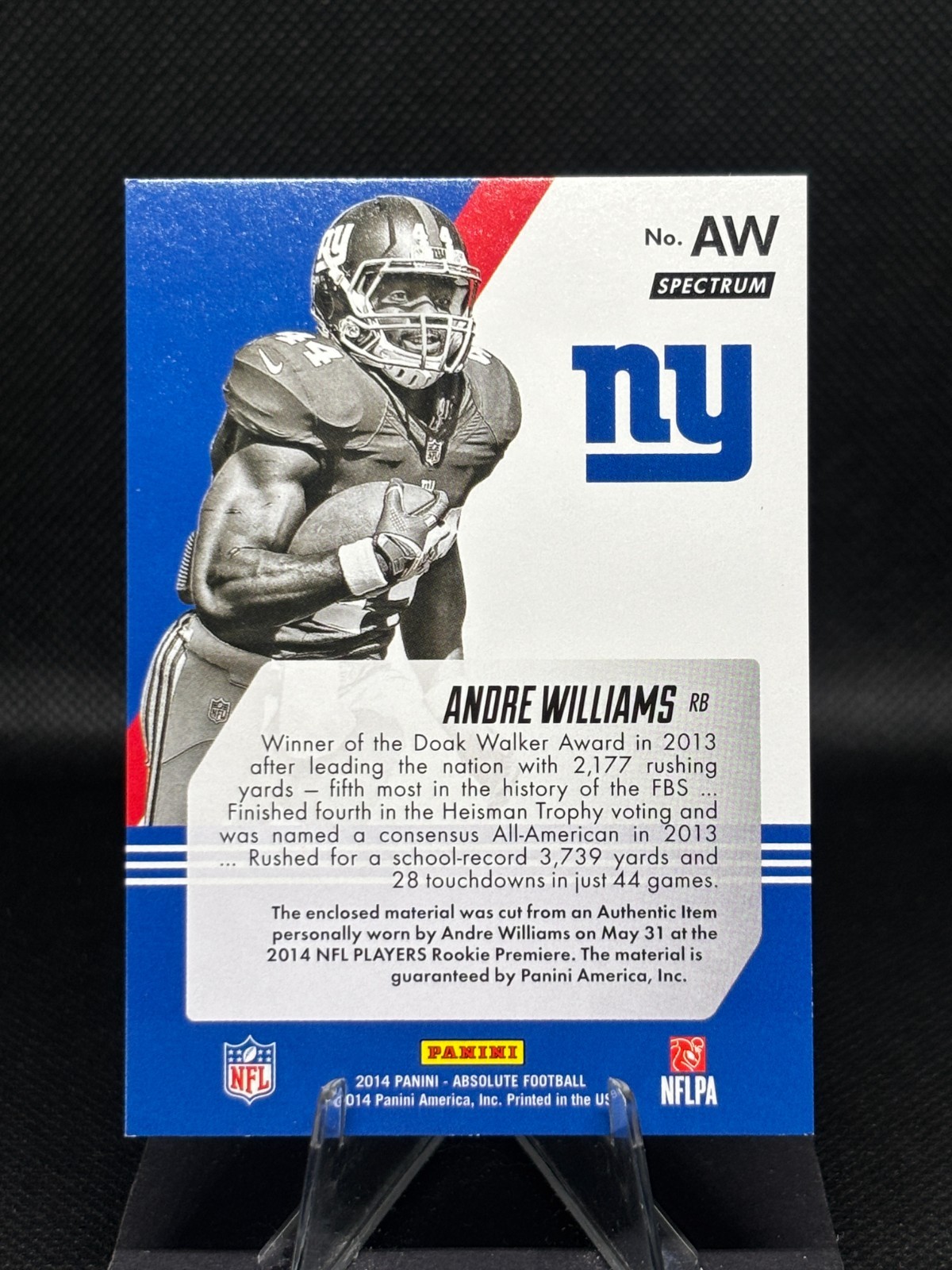 Andre Williams 2014 Absolute Trade Tools Complete Rookies Spectrum Gold /99 #AW
